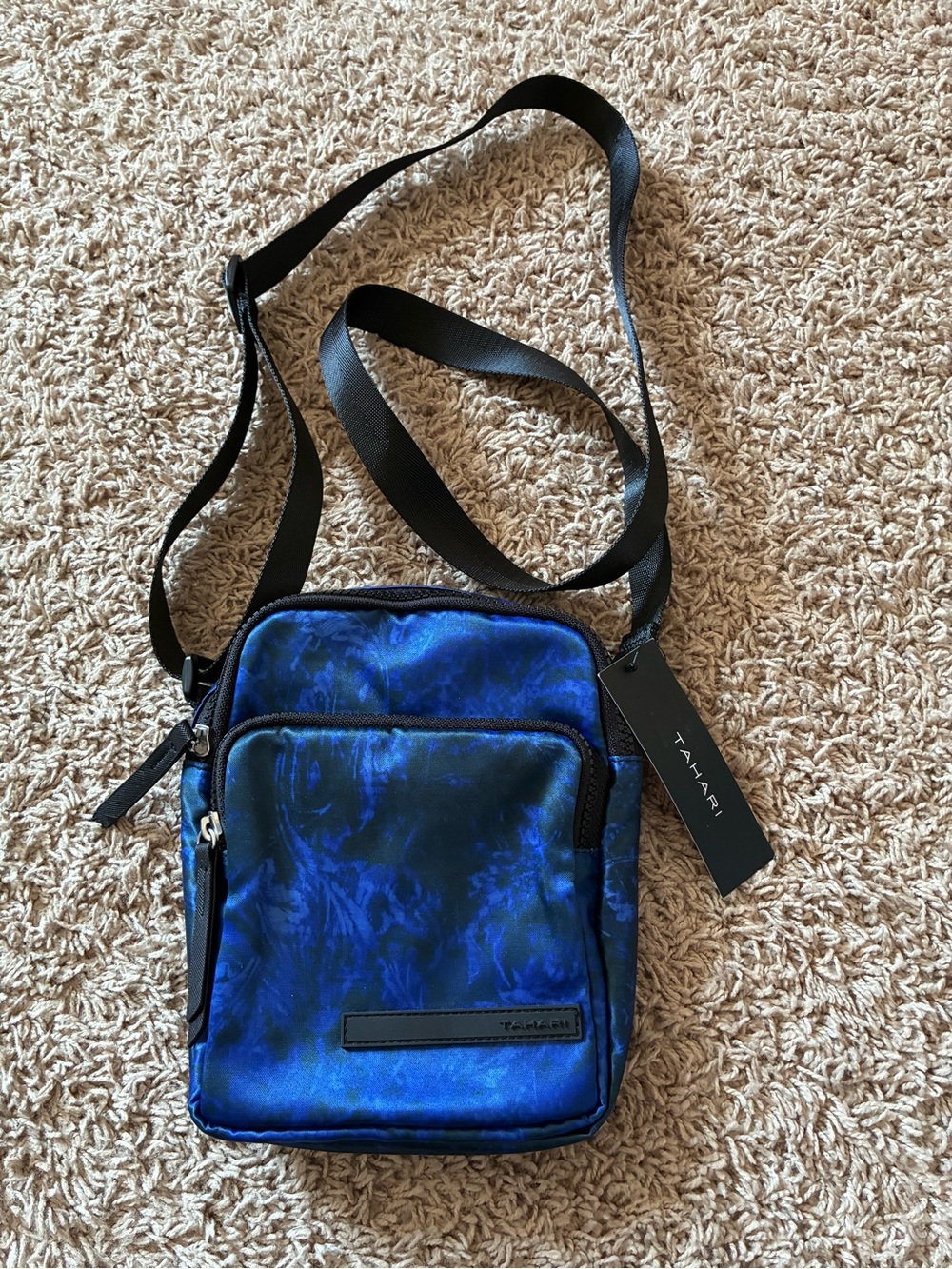 Tahari Blue Marble/Snakeskin Crossbody Bag NWT!